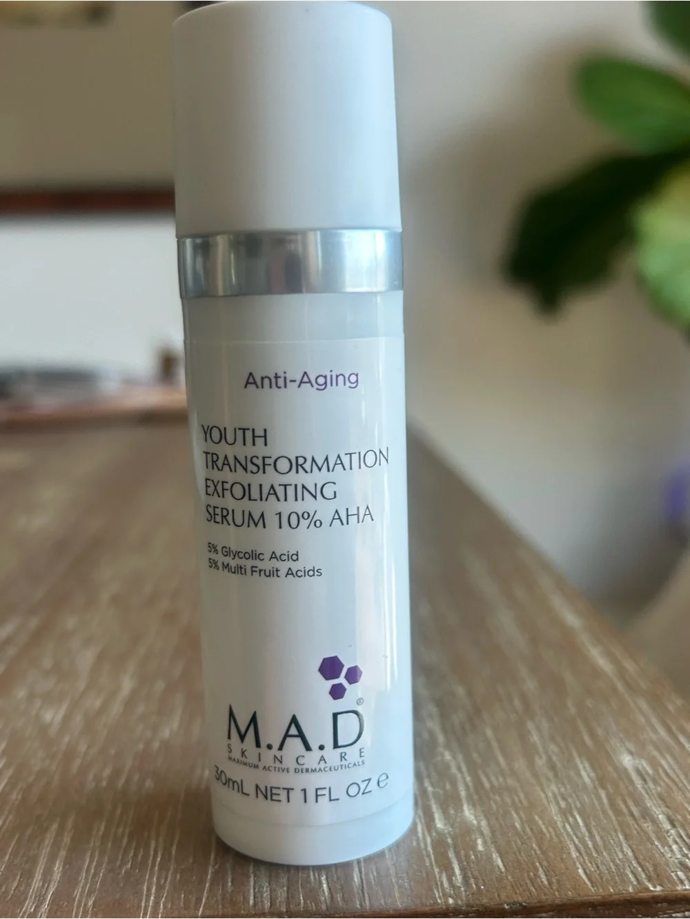 Used Once- Like New! MA.D. Youth Transformation Exfoliating Serum 10% AHA